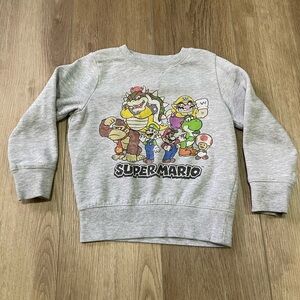 Super Mario Kids Gray Sweatshirt